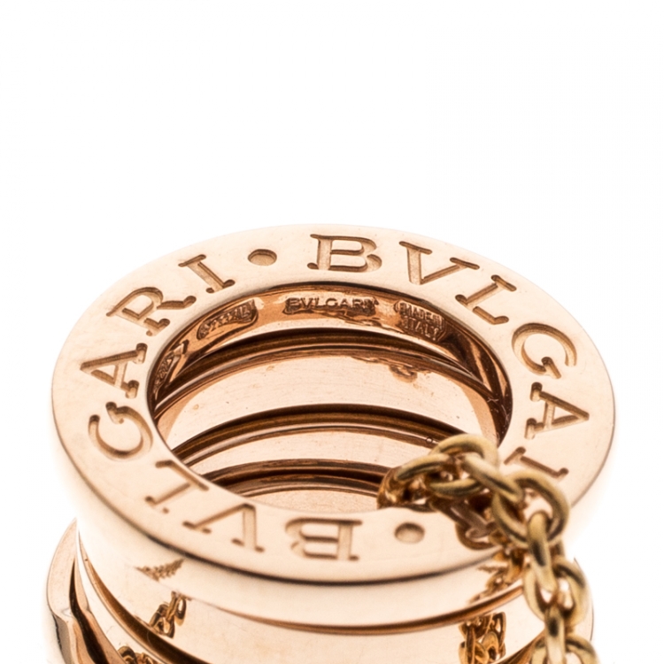 Pre Owned Bvlgari B.Zero1 18k Rose Gold Pendant Necklace