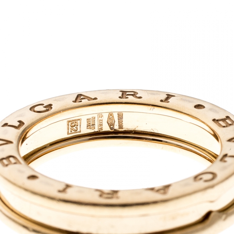 Pre Owned Bvlgari B.Zero1 1-Band 18K Yellow Gold Ring Size 52