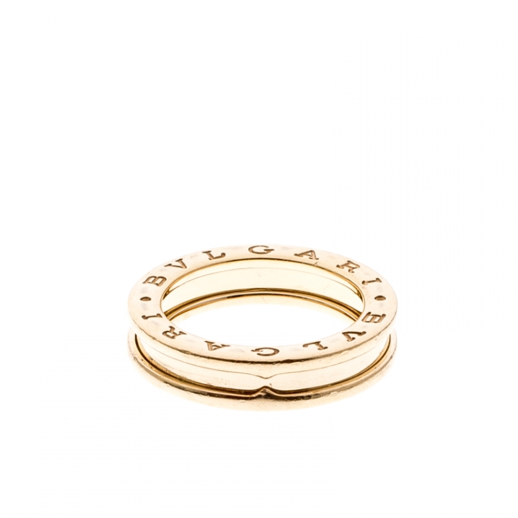 Pre Owned Bvlgari B.Zero1 1-Band 18K Yellow Gold Ring Size 52