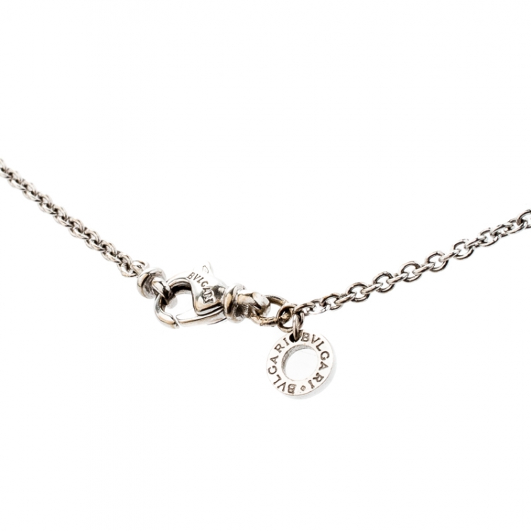 Pre Owned Bvlgari B.Zero 1 18K White Gold Pendant Necklace
