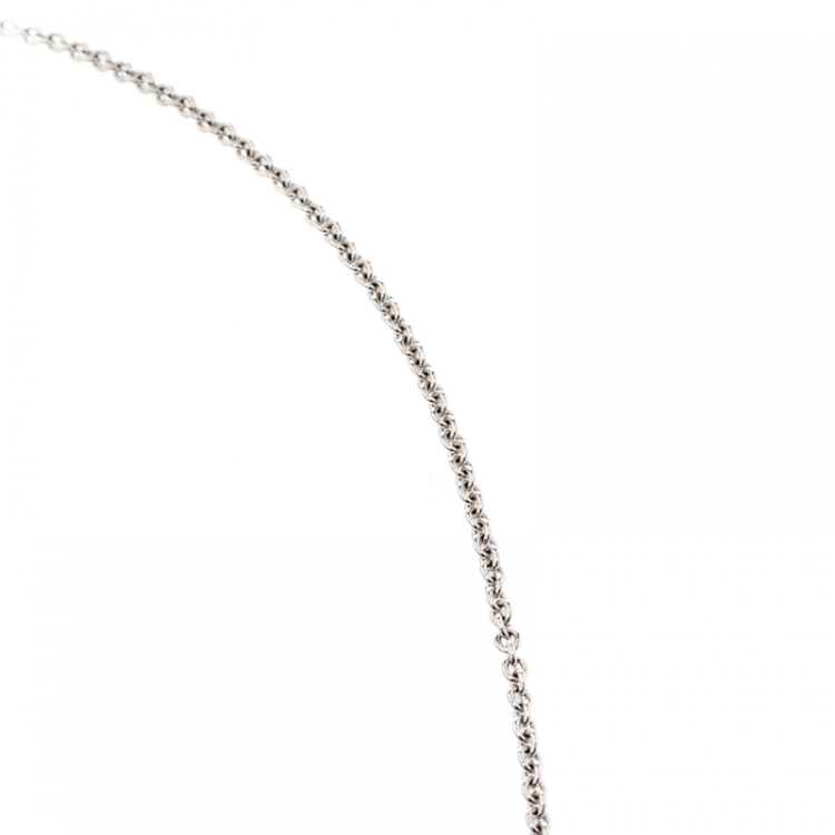 Pre Owned Bvlgari B.Zero 1 18K White Gold Pendant Necklace