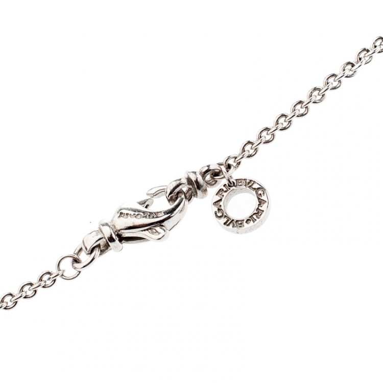 Pre Owned Bvlgari B.Zero 1 18K White Gold Pendant Necklace