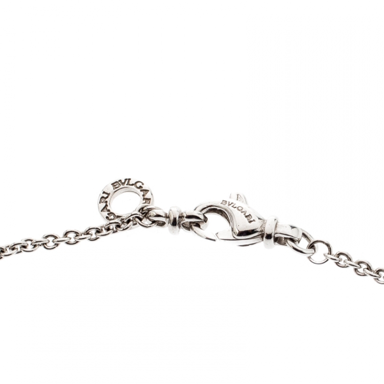 Pre Owned Bvlgari B.Zero 1 18K White Gold Pendant Necklace