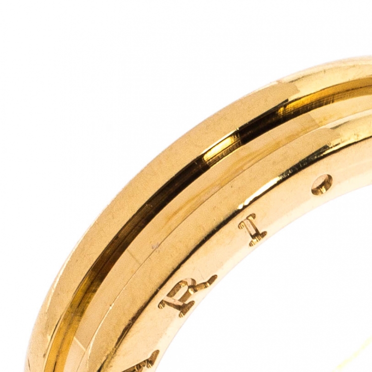 Pre Owned Bvlgari B.Zero1 1-Band 18k Yellow Gold Band Ring Size 53