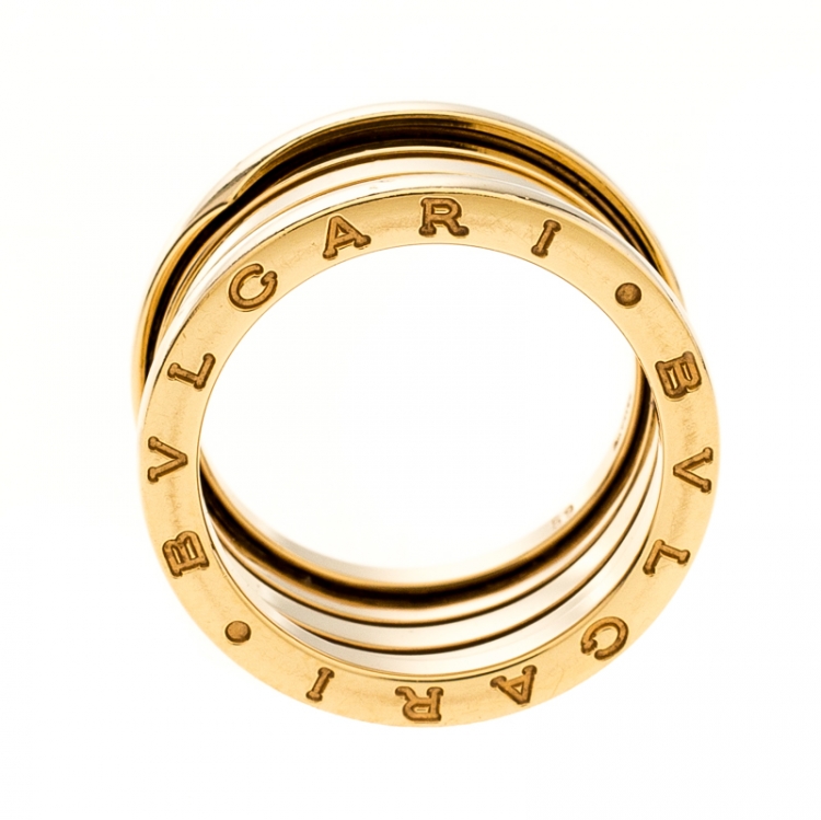 Pre Owned Bvlgari B.Zero1 4-Band 18k Yellow Gold Ring Size 59