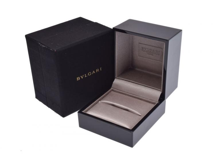 Pre Owned Bvlgari Glyph Solitaire Diamond Platinum Ring 48