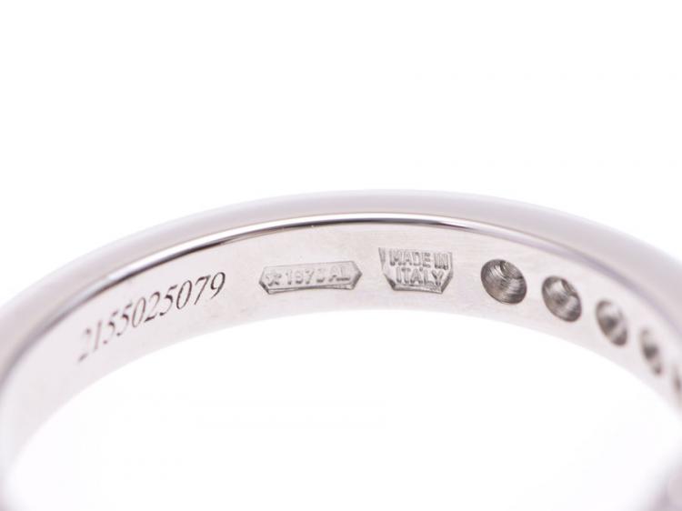 Pre Owned Bvlgari Glyph Solitaire Diamond Platinum Ring 48