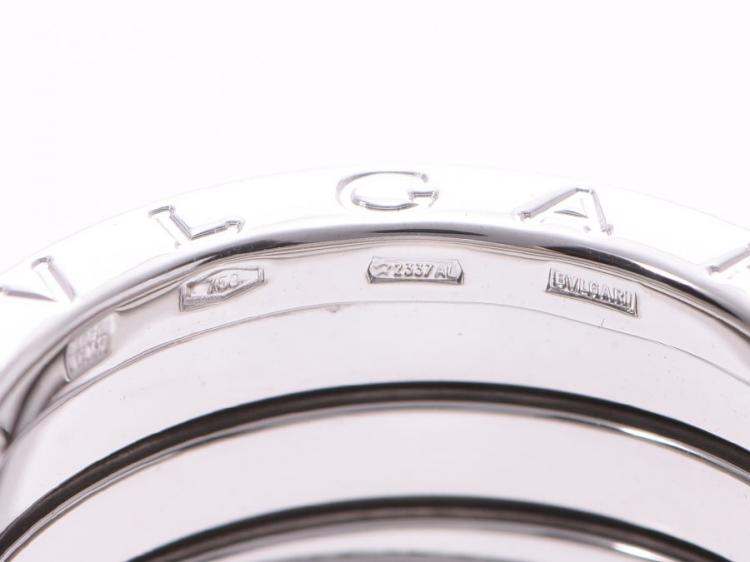 Pre Owned Bvlgari B.Zero1 4-Band 18k White Gold Band Ring Size 54