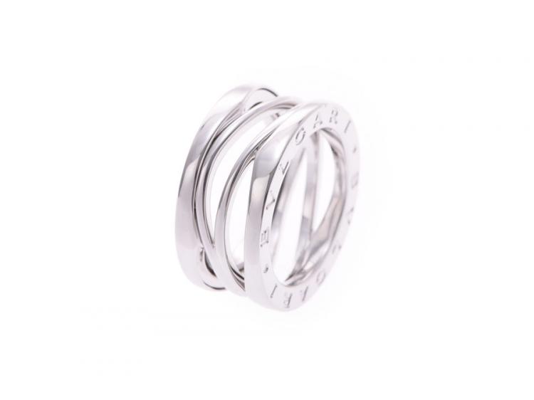 Pre Owned Bvlgari B.Zero Design Legend 18K White Gold 3-Band Ring Size 49