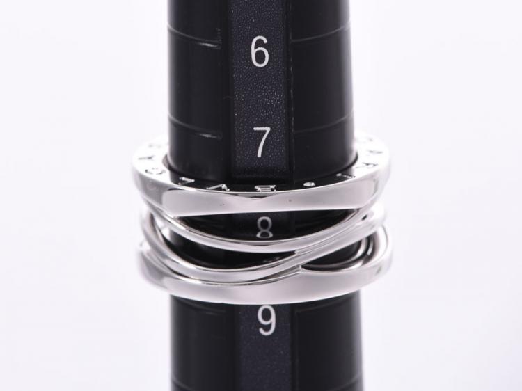 Pre Owned Bvlgari B.Zero Design Legend 18K White Gold 3-Band Ring Size 49
