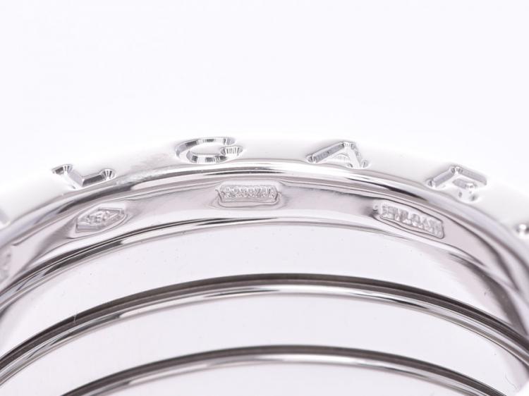 Pre Owned Bvlgari B.Zero1 4-Band 18k White Gold Band Ring Size 58