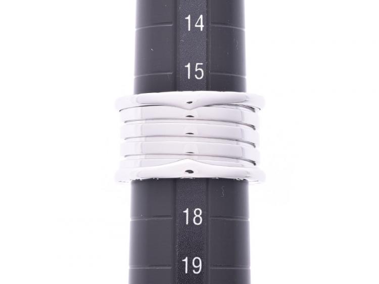 Pre Owned Bvlgari B.Zero1 4-Band 18k White Gold Band Ring Size 58