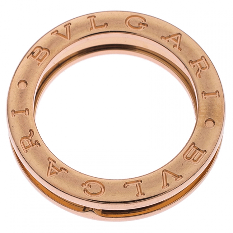 Pre Owned Bvlgari B.Zero1 18K Rose Gold One Band Ring Size 51