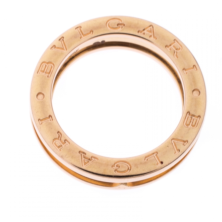 Pre Owned Bvlgari B.Zero 1 18K Rose Gold One Band Ring Size 51