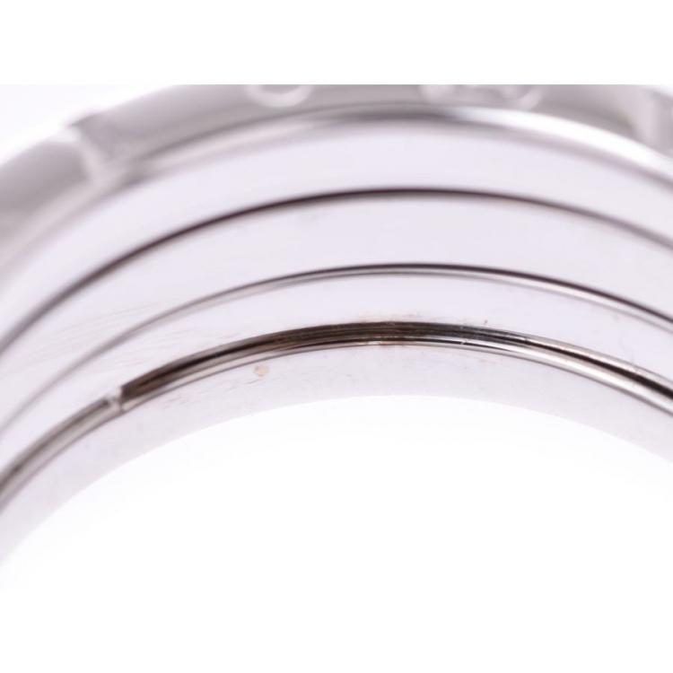 Pre Owned Bvlgari B.Zero1 3-Band 18k White Gold Band Ring Size 59