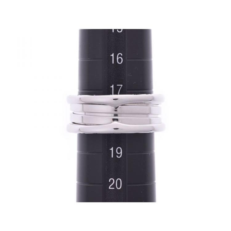 Pre Owned Bvlgari B.Zero1 3-Band 18k White Gold Band Ring Size 59