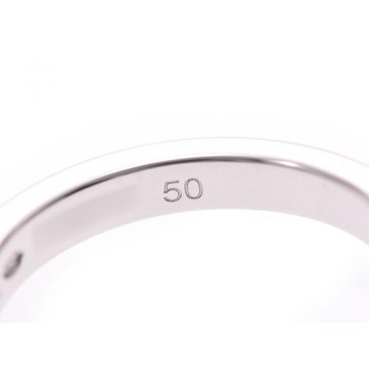 Pre Owned Bvlgari Marry Me Diamonds Platinum RIng Size 50