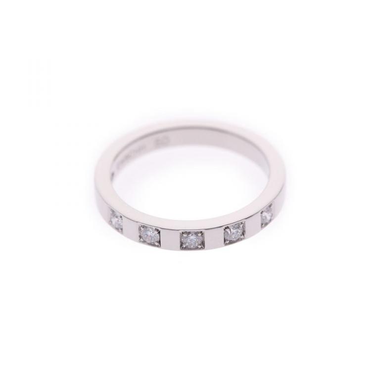 Pre Owned Bvlgari Marry Me Diamonds Platinum RIng Size 50