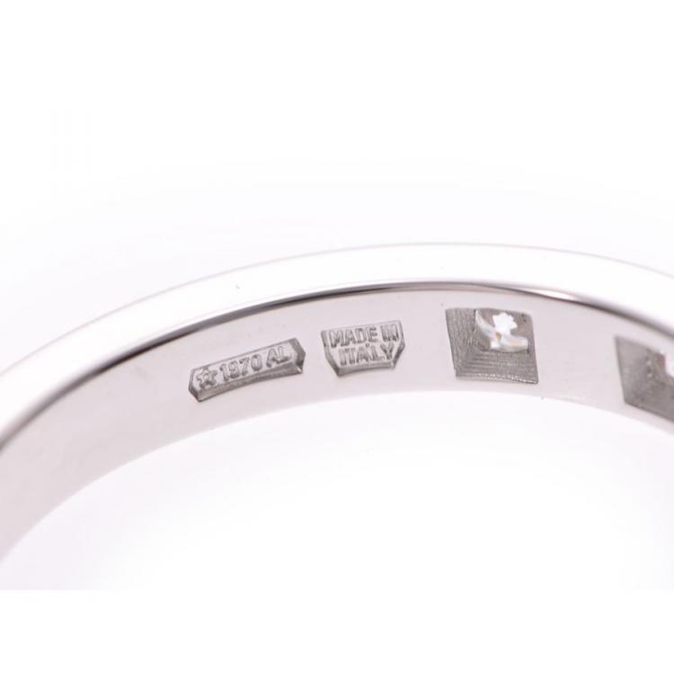 Pre Owned Bvlgari Marry Me Diamonds Platinum RIng Size 50