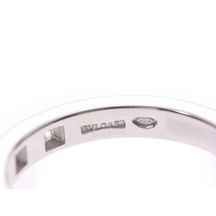 Pre Owned Bvlgari Marry Me Diamonds Platinum RIng Size 50