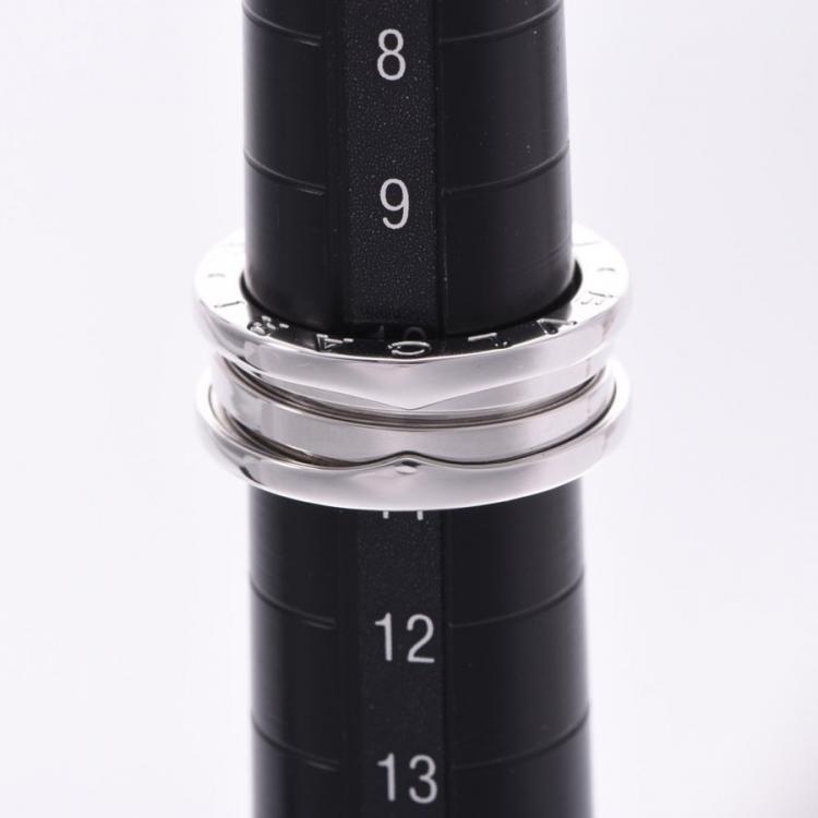 Pre Owned Bvlgari B-Zero1 3 Band 18K White Gold Band Ring Size 51