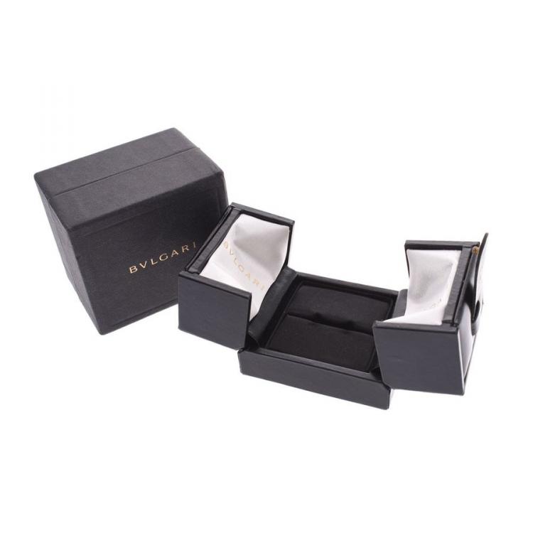 Pre Owned Bvlgari 18K Yellow Gold And Diamonds Band Ring Size 50