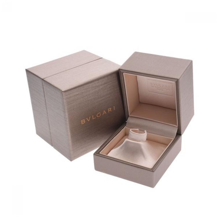 Pre Owned Bvlgari Marry Me Eternity Platinum Diamonds Pave Band Ring Size 53