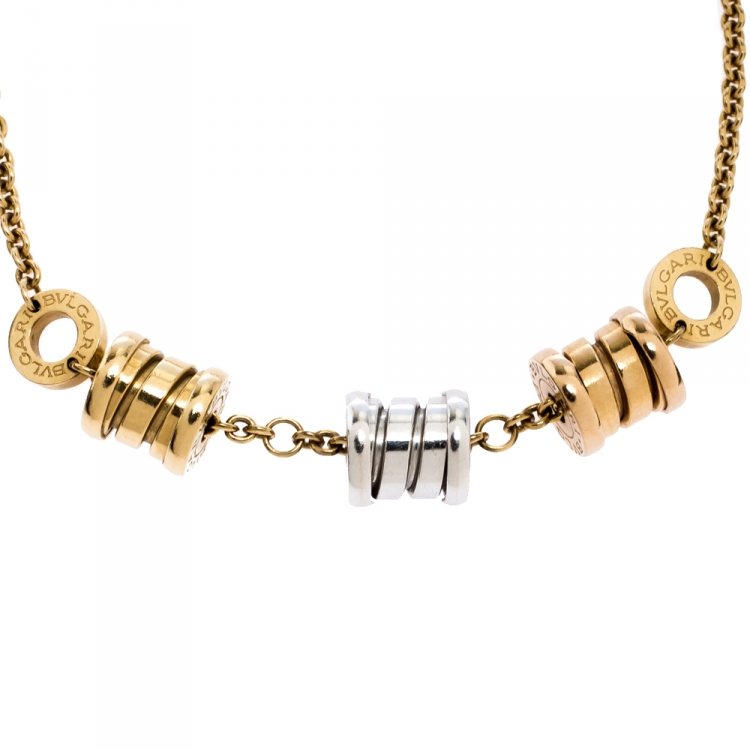 Bvlgari B.zero1 18K Three Tone Gold Element Soft Bracelet