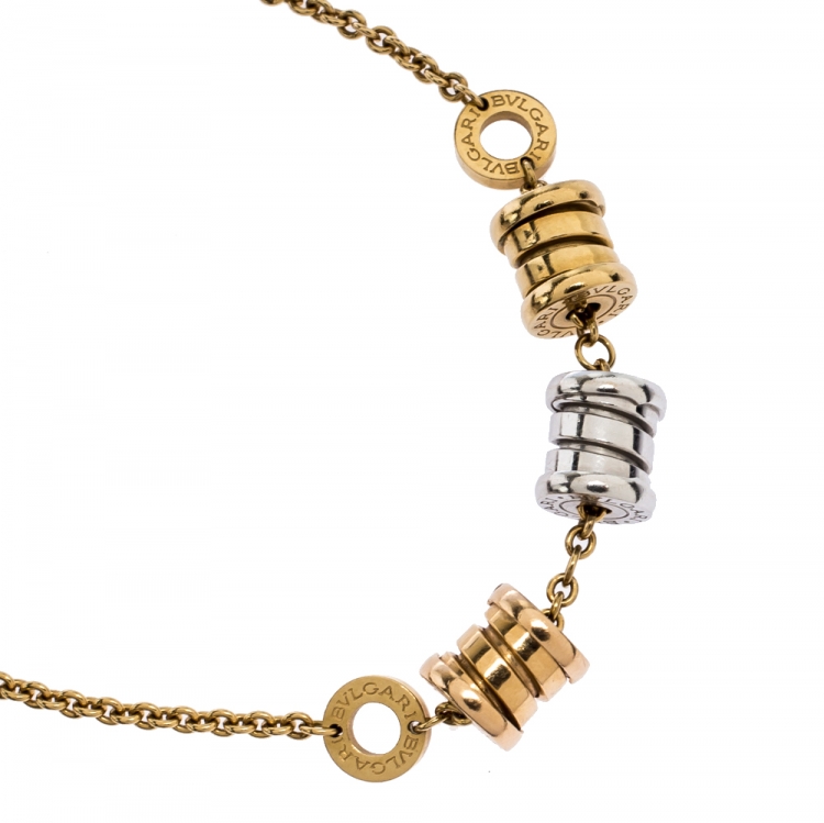Bvlgari B.zero1 18K Three Tone Gold Element Soft Bracelet