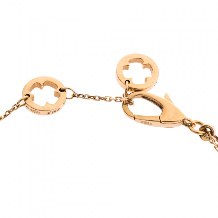 Bvlgari Fiorever Diamond 18K Rose Gold Chain Link Bracelet ML