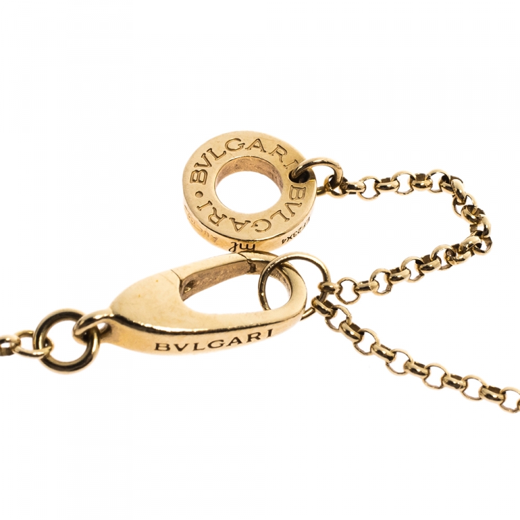 Pre Owned Bvlgari Onyx 18K Yellow Gold Bracelet ML