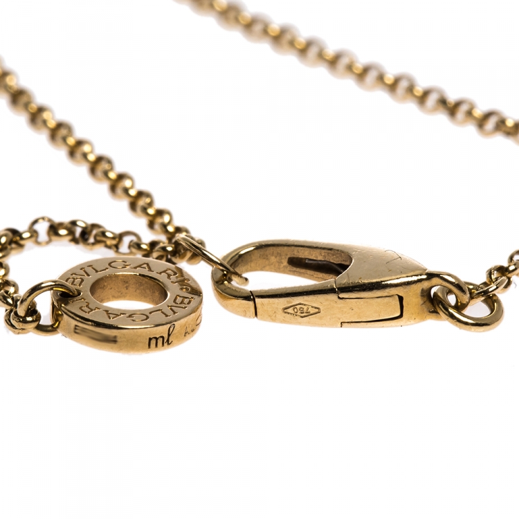 Pre Owned Bvlgari Onyx 18K Yellow Gold Bracelet ML