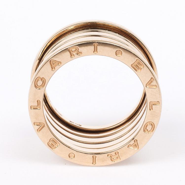 Pre Owned Bvlgari B.Zero1 18K Gold Band Ring Size 53