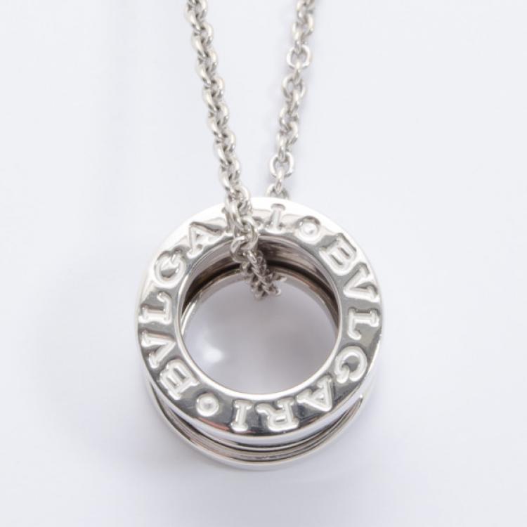 Pre Owned Bvlgari B.Zero1 18kt White Gold Necklace