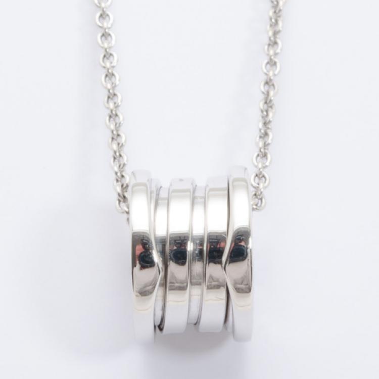 Pre Owned Bvlgari B.Zero1 18kt White Gold Necklace