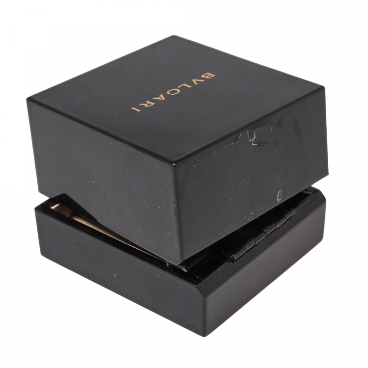 Pre Owned Bvlgari B.Zero1 Brown Marble 18K Rose Gold Four-Band Ring Size 59