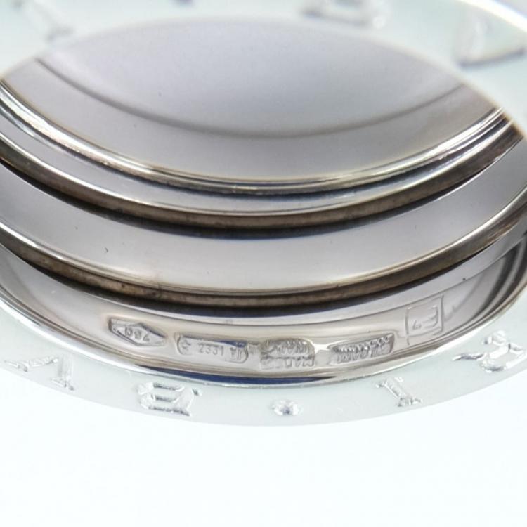 Pre Owned Bvlgari B.Zero1 18K White Gold Ring EU 49