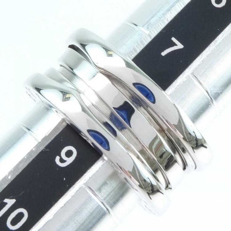Pre Owned Bvlgari B.Zero1 18K White Gold Ring EU 49
