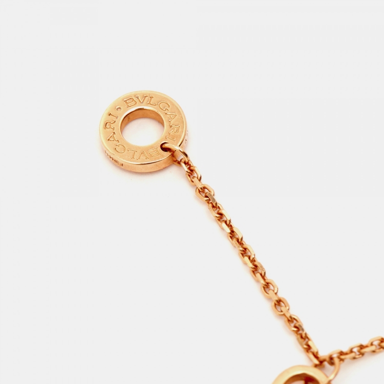 Pre Owned Bvlgari Divas' Dream Turquoise Diamond 18k Rose Gold Necklace