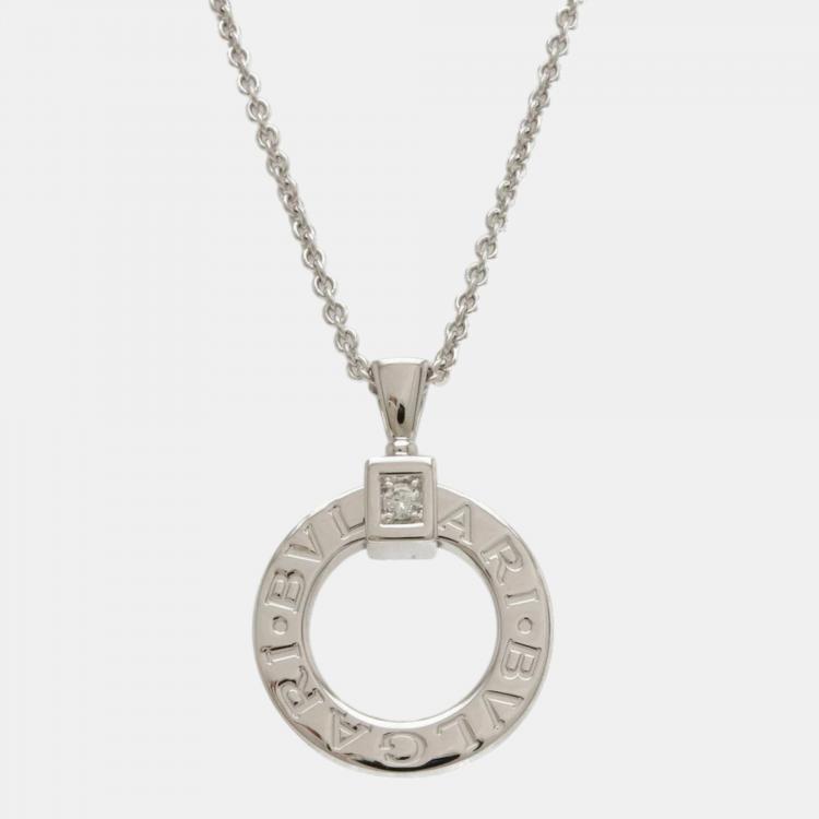 Bvlgari Bvlgari Bvlgari 18K White Gold Diamond Necklace Bvlgari | The ...