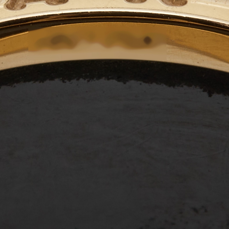 Pre Owned Bvlgari B.Zero1 4-Band Ceramic 18k Rose Gold Ring Size 57