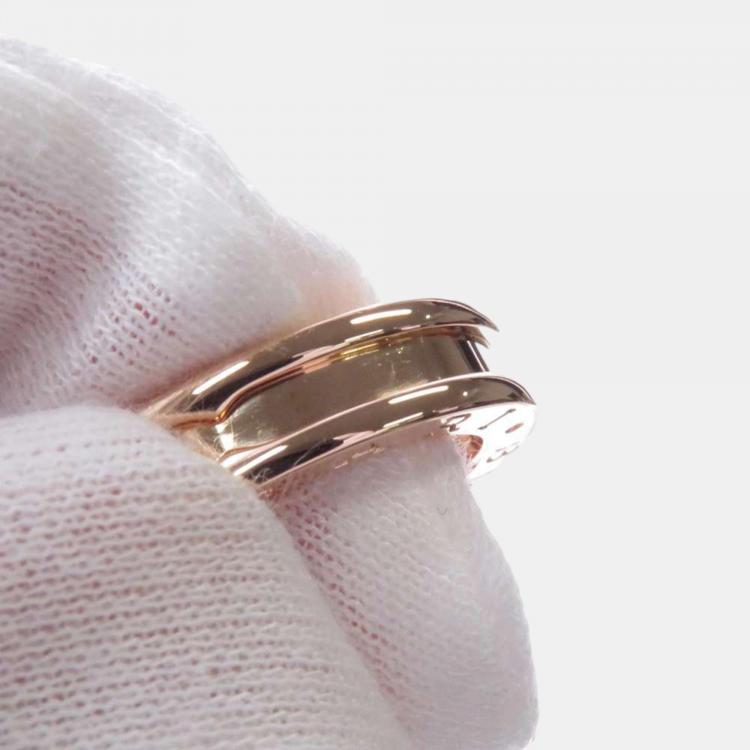 Pre Owned Bvlgari 18K Rose Gold B.Zero1 Band Ring EU 50