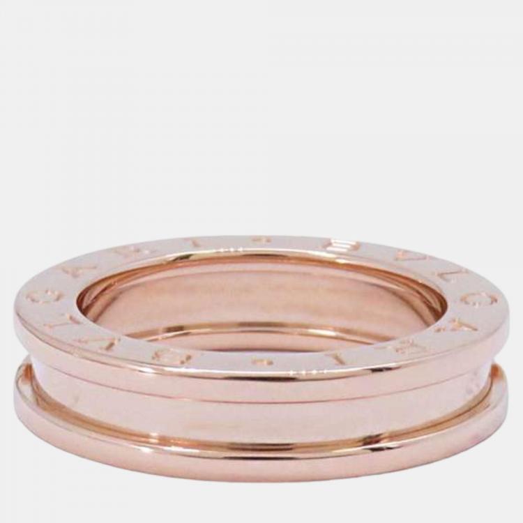Pre Owned Bvlgari 18K Rose Gold B.Zero1 Band Ring EU 50