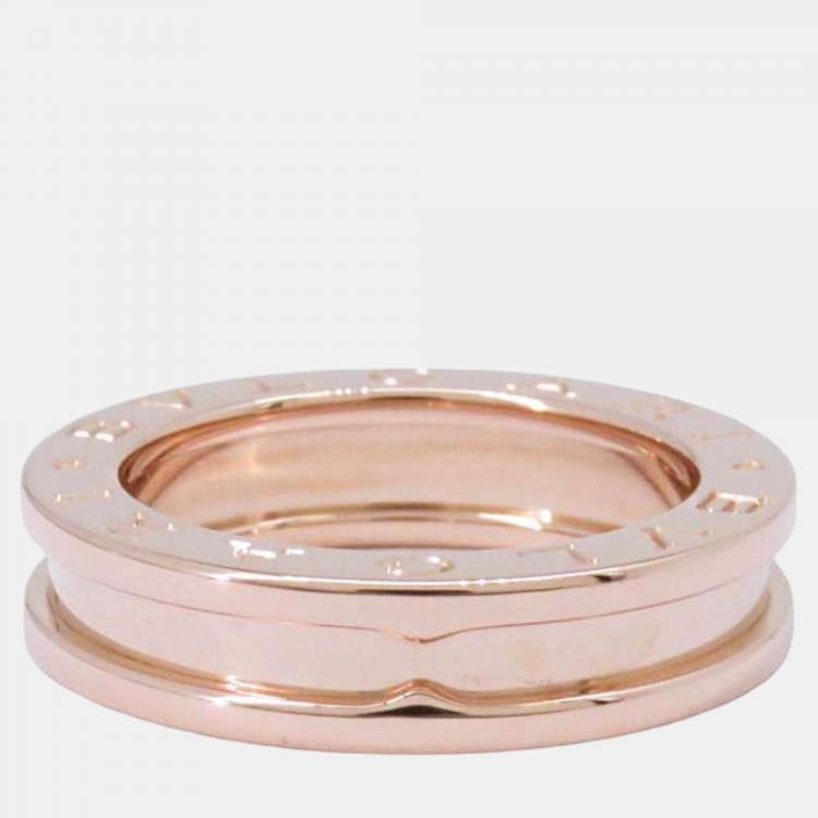 Pre Owned Bvlgari 18K Rose Gold B.Zero1 Band Ring EU 50