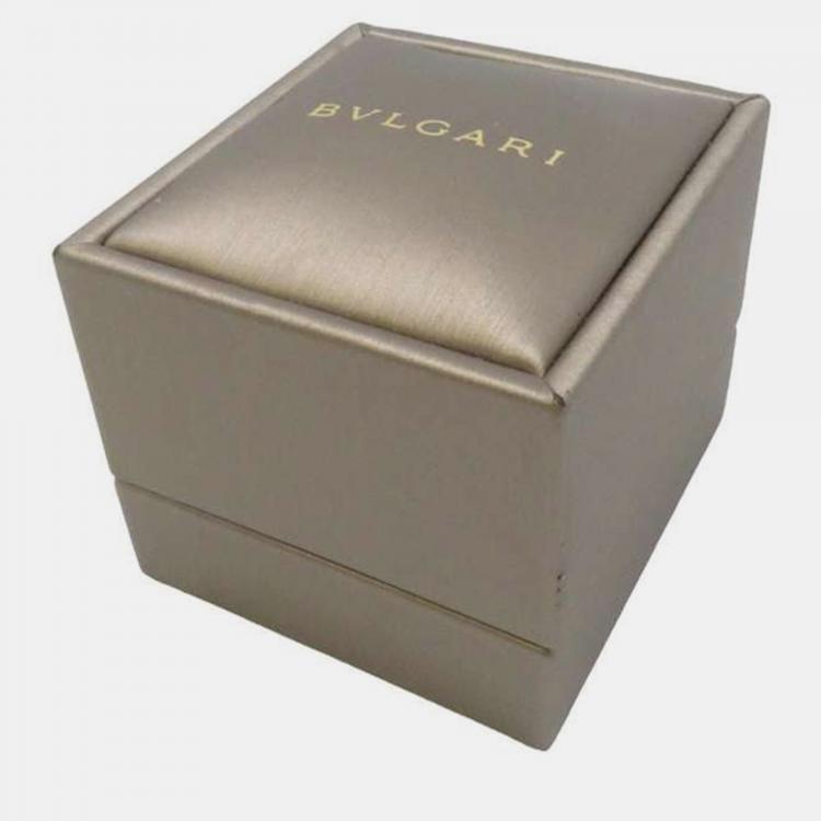 Pre Owned Bvlgari 18K Rose Gold and Diamond Serpenti Band Ring EU 53