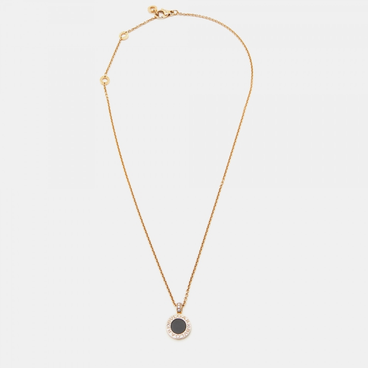 Pre Owned Bvlgari Bvlgari Bvlgari Multi Gemstones 18k Rose Gold Necklace