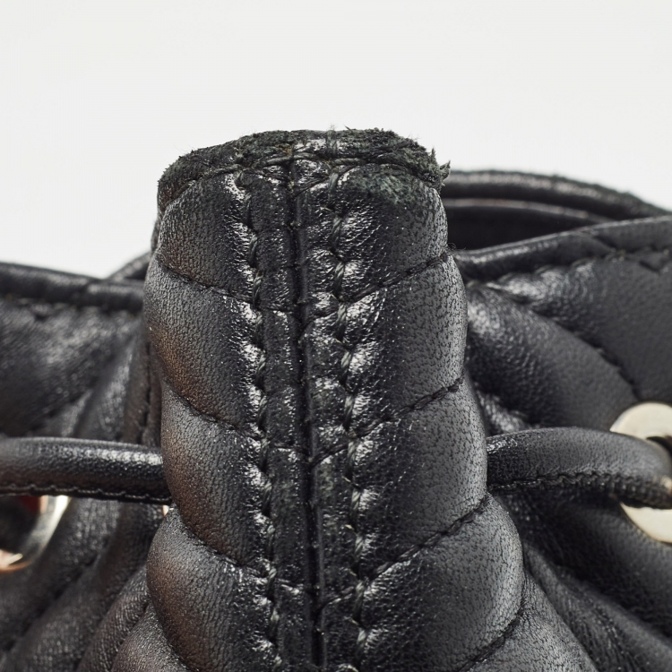 Pre Owned Bvlgari Black Quilted Leather Exclusive Edition Serpenti Forever Backpack