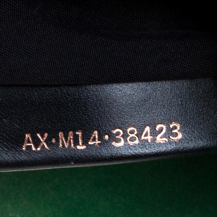 Pre Owned Bvlgari Green Leather Chain Shopping Tote