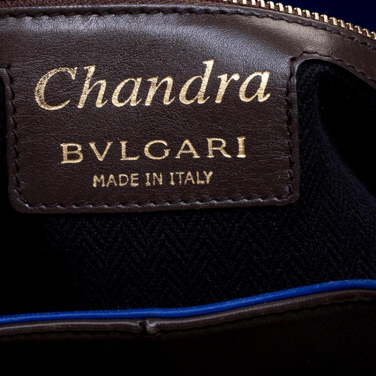 Pre Owned Bvlgari Black/Brown Leather Chandra Hobo