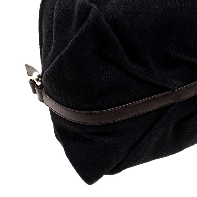 Pre Owned Bvlgari Black/Brown Leather Chandra Hobo